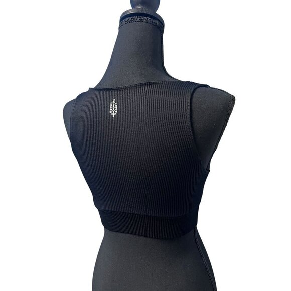 FREEE PEOPLE KNOTT FRONT CROP TOP BLACK DARK, EDGY, PUNK, SUMMER - Picture 5 of 10